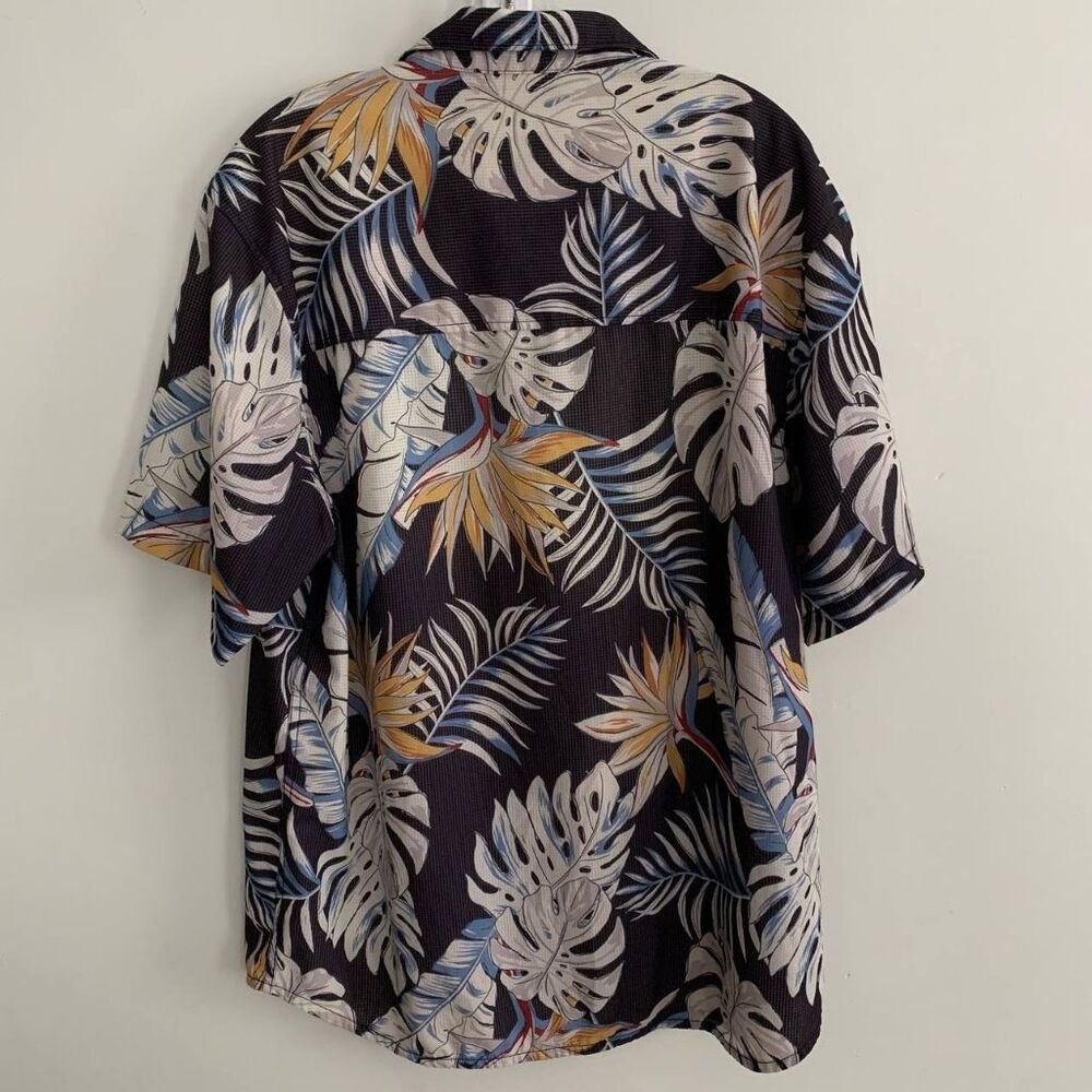 Tommy Bahama The Bahama Coast IslandZone Tropical Print Shirt Mens L Black - Picture 3 of 9